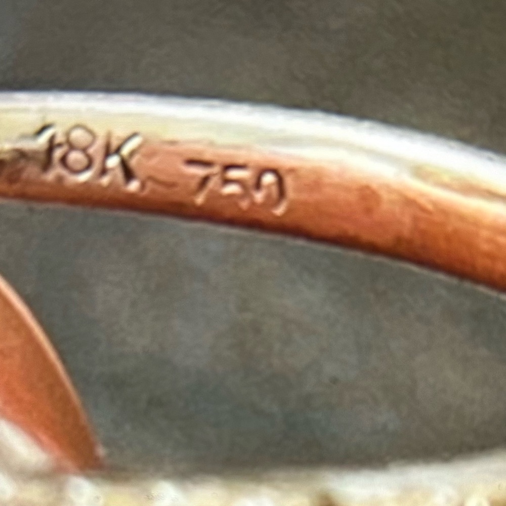 Natural Sapphire and Diamonds 18k White Gold - Picture 12 of 15